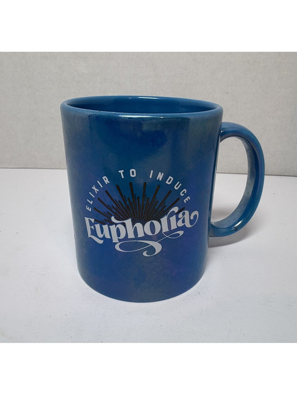 Elixir To Induce Euphoria Coffee Cup 16oz. Blue Iridescent CoffeeCore